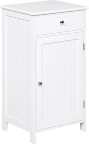 Mobiletto da Bagno con Anta e Cassetto Bianco 43x34x77 cm...