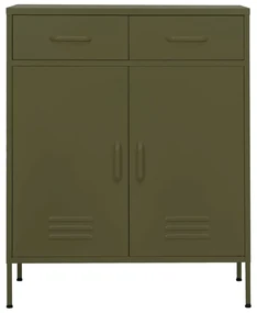 Armadietto verde oliva 80x35x101,5 cm in acciaio