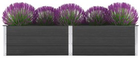 Letto Rialzato Da Giardino 250x50x54 Cm İn Wpc Grigio /