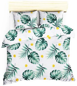 Copriletto in cotone Muniro Jungle, 160 x 235 cm Monstera - Mijolnir