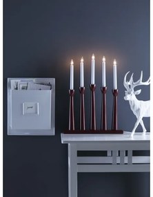 Markslöjd 704176 - Candelabro di Natale MASESKÄR 5xE10/3W/230V rosso