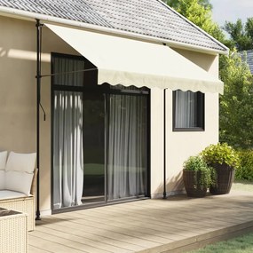 Tenda Da Sole Retrattile Crema 250x150 Cm İn Tessuto E Acciaio /