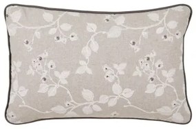 Cuscino Grigio Fiori 60 x 40 cm