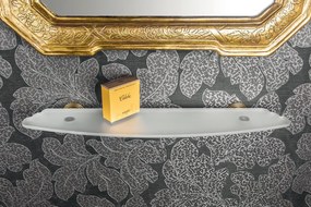 Mensola bagno 60 cm in Vetro Acidato Naturale con reggimensola hps oro Hermitage B33160HPS Colombo