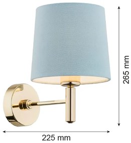 Argon 4347 - Applique PONTE 1xE27/15W/230V grigio/ottone