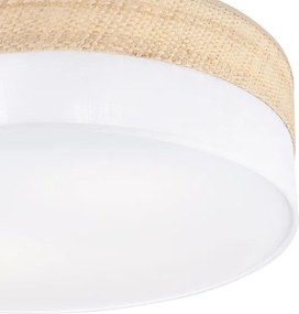 Plafoniera SIRJA BOHO 2xE27/15W/230V Ø 45 cm beige/bianco