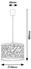 Rabalux - Lampadario a sospensione per bambini 1xE27/40W/230V rosa