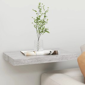 Scaffale A Parete Grigio Cemento 50x23x3,8 Cm İn Mdf /