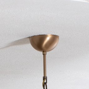 Avonni Lampadario Jadina, oro antico, a 4 luci, Ø 50 cm metallo/vetro