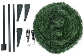 Aigostar - Albero di Natale LED per esterni 100 LED/230V 1,5 m IP44 verde bianco caldo
