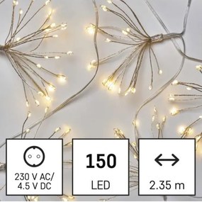Catena di Natale LED 150xLED/5,35m bianco caldo
