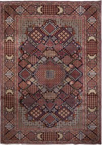Najafabad Tappeto 310 x 430 Blu (Iran) Annodato A Mano