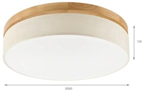 Brilagi - Plafoniera LED BELLADONNA LED/36W/230V Ø 50 cm crema/rovere