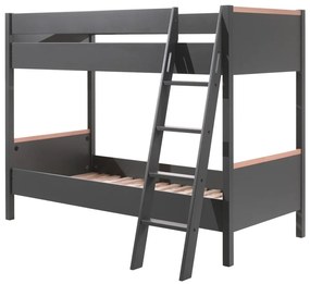 Letto a castello grigio scuro per bambini 90x200 cm London - Vipack