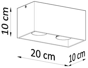 Sollux SL.0381 - Faretto QUAD 2xGU10/40W/230V