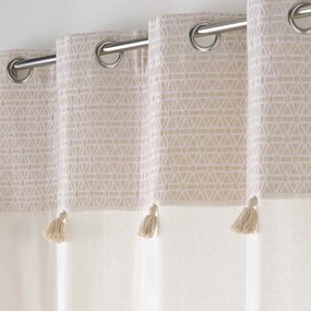 Tenda bianca/beige in misto cotone 140x240 cm Milano – douceur d'intérieur