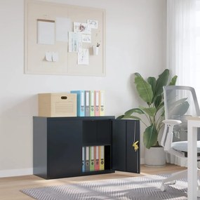 Armadio Classificatore Antracite 90x40x70 Cm İn Acciaio /