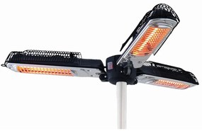 Radiatore A Fungo 2000 W Alogeno Nero E Argento Ph10 /