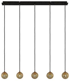 Zale 5 Lampada a Sospensione Oro/Nero - Lucande