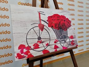 Stampa su tela – Bicicletta piena di rose