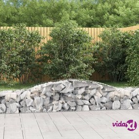 vidaXL Cesto Gabbione ad Arco 400x50x40/60 cm Ferro Zincato