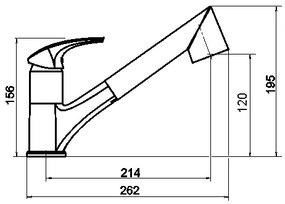 Novaservis - Miscelatore da cucina METALIA con doccetta estraibile, finitura cromata lucida