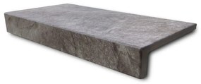 Piastrella coprigradino per scale Senza marca Muro Sassone grigio 15 x 31 cm