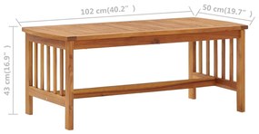 Set Divani da Giardino 5 pz in Legno Massello di Acacia