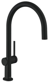 Rubinetto da cucina fisso a collo di cigno Talis M54 nero verniciato satinato HANSGROHE