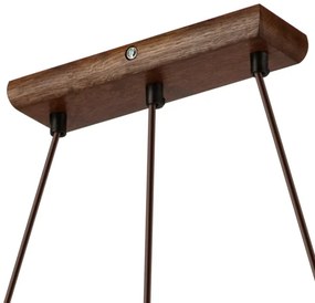 Lampadario a sospensione AIDA 3xE27/60W/230V noce