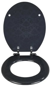 WENKO 22977100-Sedile WC BELLEVUE 35,5x42,5 cm antracite/argento
