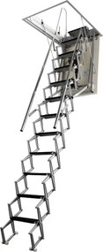 Scala retrattile in alluminio 8 gradini,