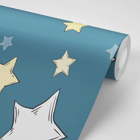 Carta da parati – Stelline spaziali con sfondo blu