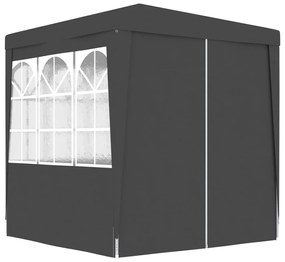 Gazebo Professionale Con Pareti 2x2 M Antracite 90 G/m² /