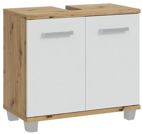 Mobile da bagno VENOM bianco/rovere artisan