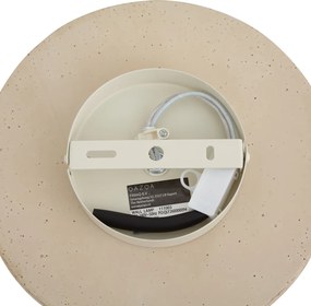 Lampada da parete Japandi in pietra naturale rotonda con vetro opale - Josie