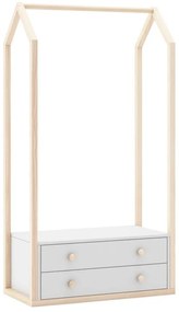 Armadio a giorno bianco per bambini 80x170 cm Esteban - Marckeric