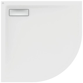 Ideal Standard Ultraflat New Piatto Doccia Curvo 90x90 Cm Installazione Rialzo Filo E Sopra Pavimento In Acrilico Bianco seta