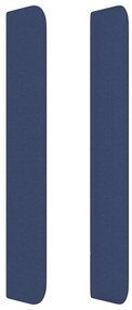 Testiera ad orecchio blu 83x16x118/128 cm in tessuto