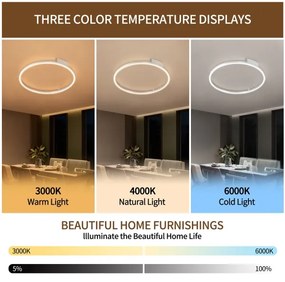 Brilagi - Lampada LED dimmerabile PORTOFINO LED/60W/230V Ø 80 cm argento + telecomando