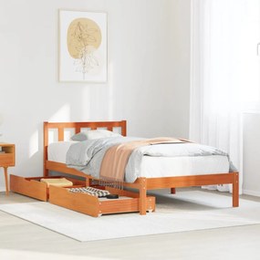 Letto senza materasso marrone cera 90x190 cm in legno di pino