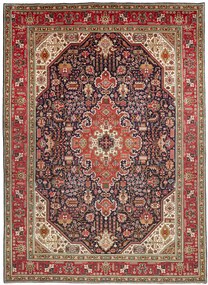 Tabriz Tappeto 350x250 Blu (Iran) Annodato A Mano