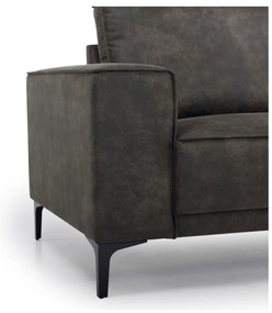 Poltrona in similpelle nera e grigia Copenhagen - Scandic