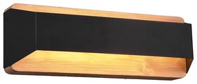 Lampada da parete nera 35 cm con LED dimmerabile a 3 fasi - Tyko