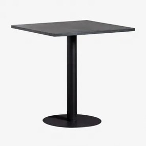 Tavolo da giardino quadrato in metallo (70x70 cm) Mizzi Nero - Sklum