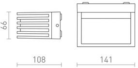 RED -Design Rendl-R13564- Applique da esterno LED CLAIRE LED/6W/230V IP54