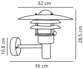Nordlux - Applique da esterno LONSTRUP 1xE27/60W/230V IP44 argento