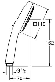 GROHE 26397001 - Doccetta a mano VITALIO COMFORT 110, 110 mm, finitura cromata lucida