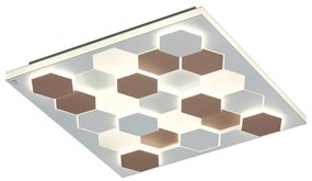 Apparecchio da soffitto a LED bianco con controllo vocale/app mobile con paralume in metallo 55x55 cm Cifavo - CINQUE
