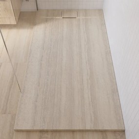 Piatto doccia SENSEA in composito minerale di resina gelificata beige L 90 x L 180 x H 3.2 cm